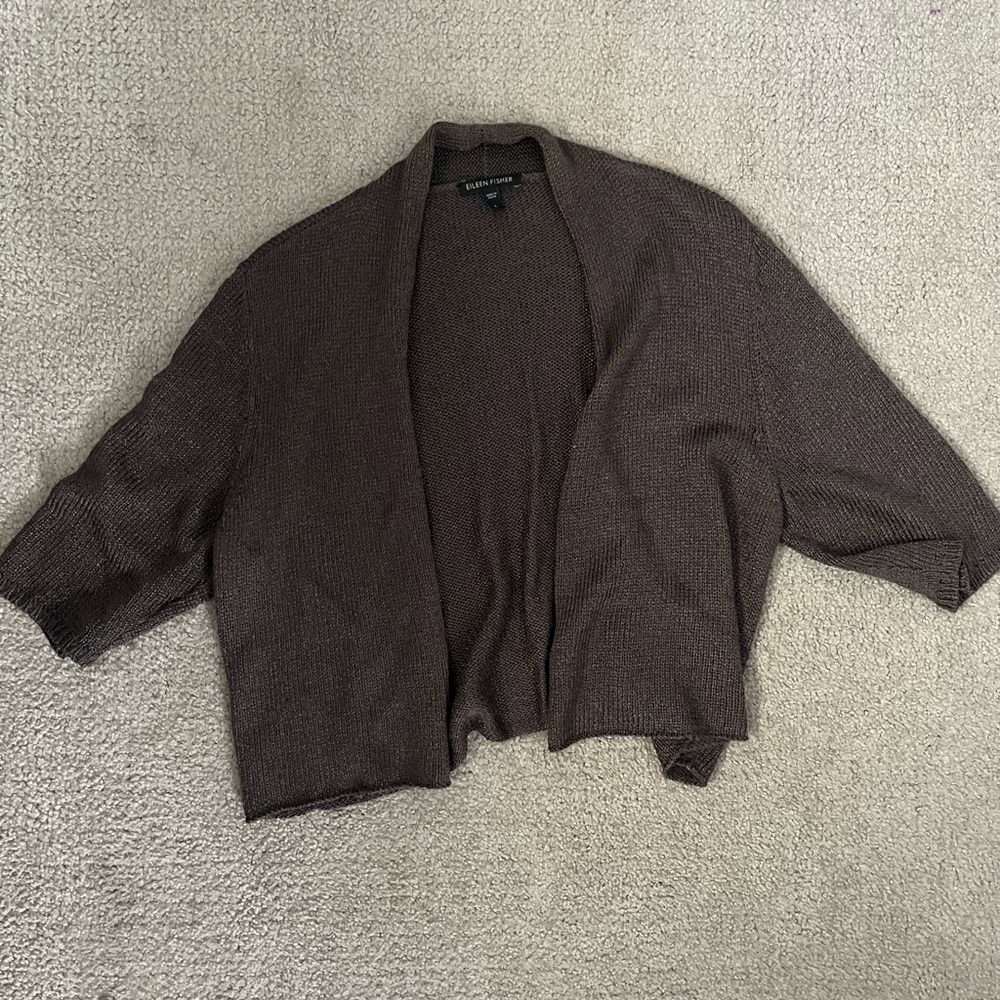 EILEEN FISHER crop shrug size L